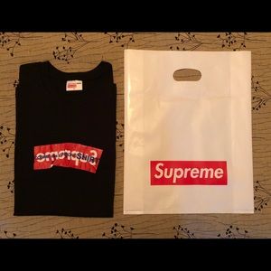 Supreme X Comme Des Garcons Medium Black Tee SS17